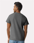 Gildan 2000 Charcoal — on model back