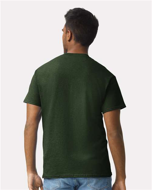 Gildan 2000 Forest — on model back