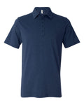 Five-Button Jersey Sport Shirt - Heather Navy