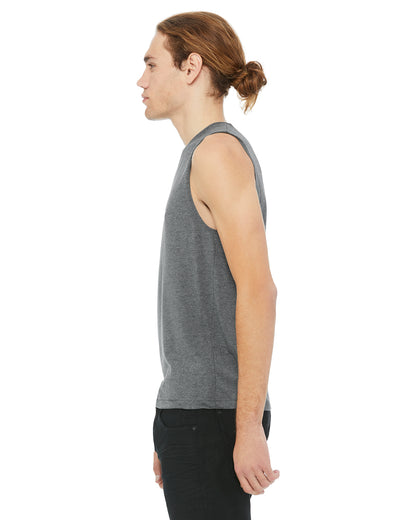 Unisex Jersey Muscle Tank - Heather Deep
