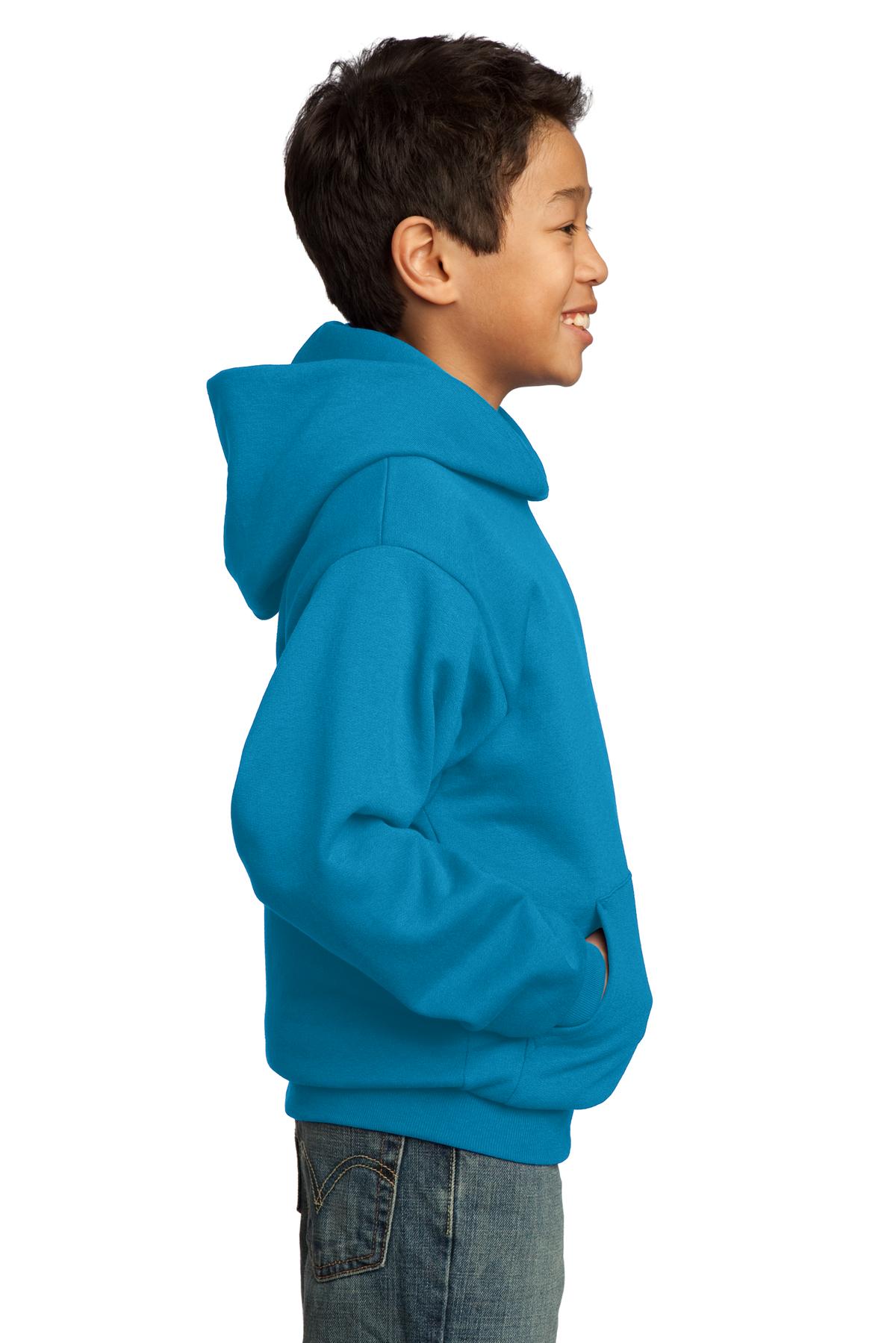 Youth Core Fleece Pullover Hoodie - Neon Blue