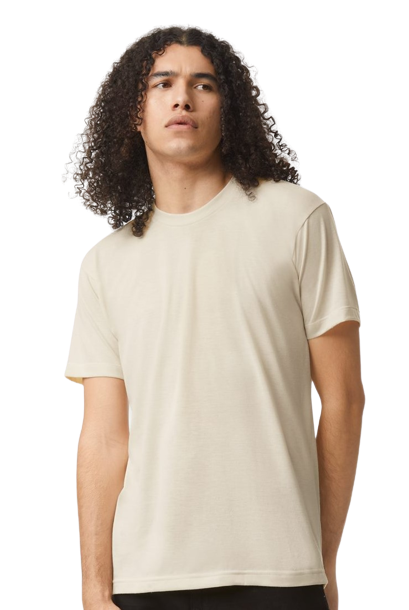 Unisex Triblend Short-Sleeve Track T-Shirt - Tri-Cream