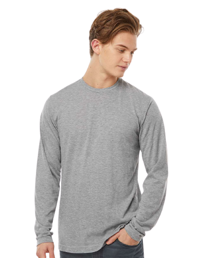 Unisex Poly-Rich Long Sleeve Tee - Heather Grey