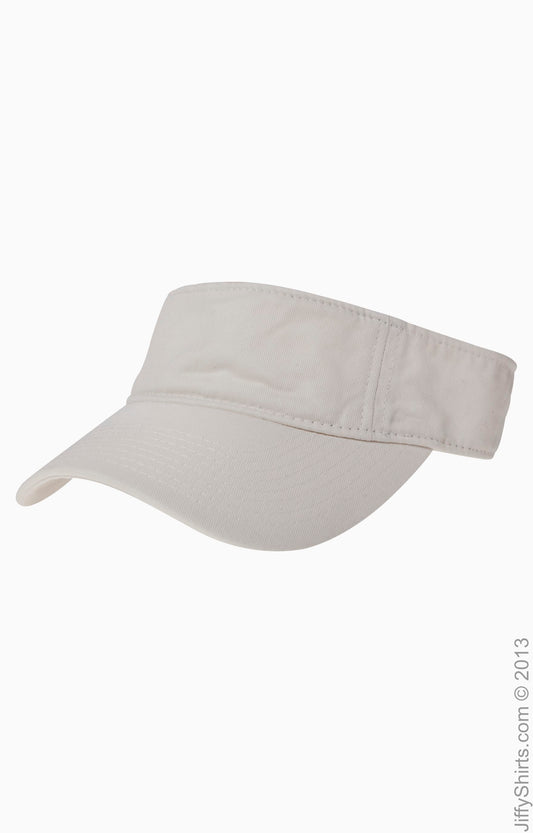 Direct-Dyed Twill Visor - White