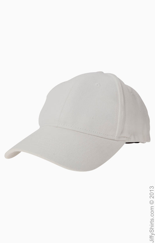 Solid Brushed Twill Cap - White
