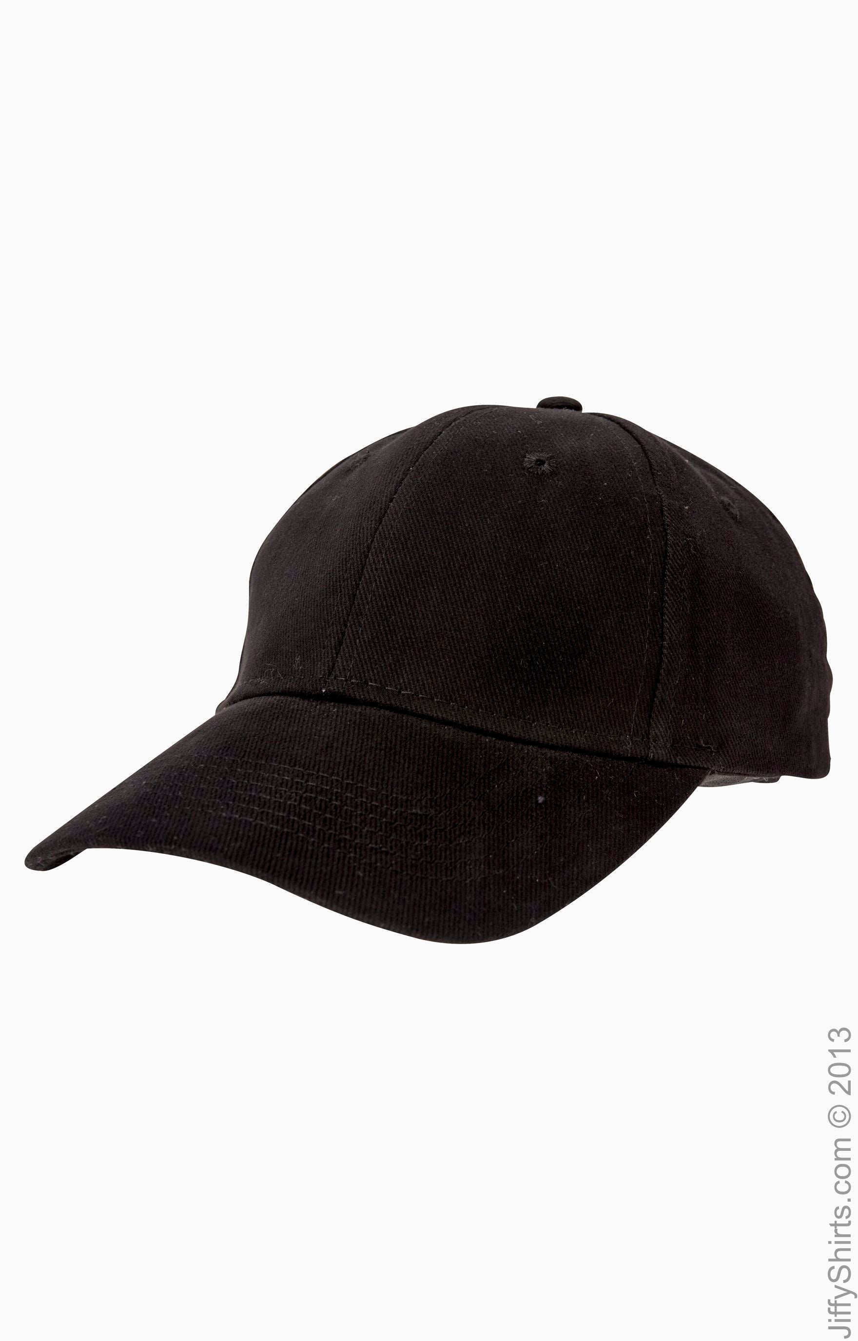 Solid Brushed Twill Cap - Black