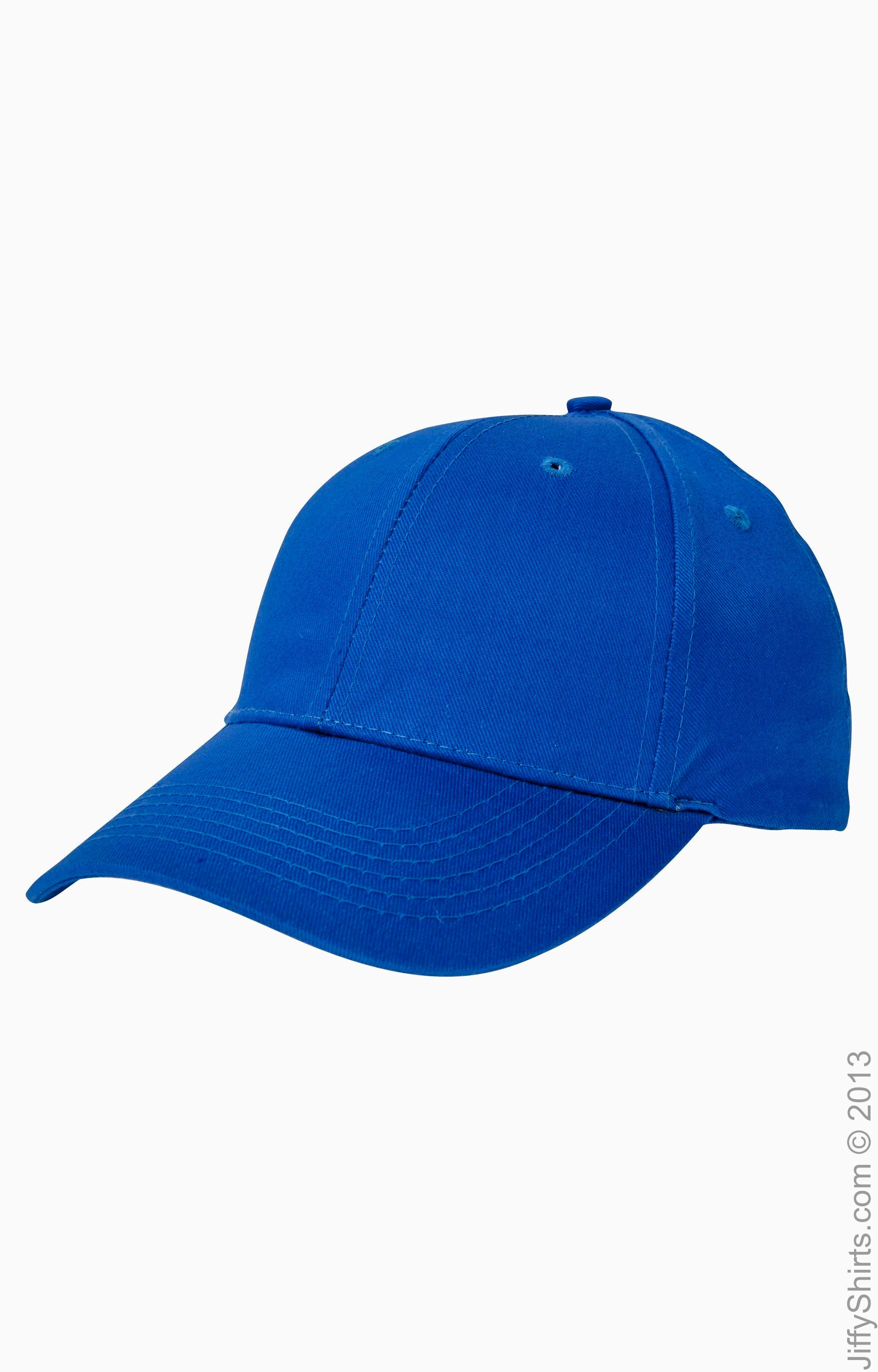 6-Panel Structured Twill Cap - Royal