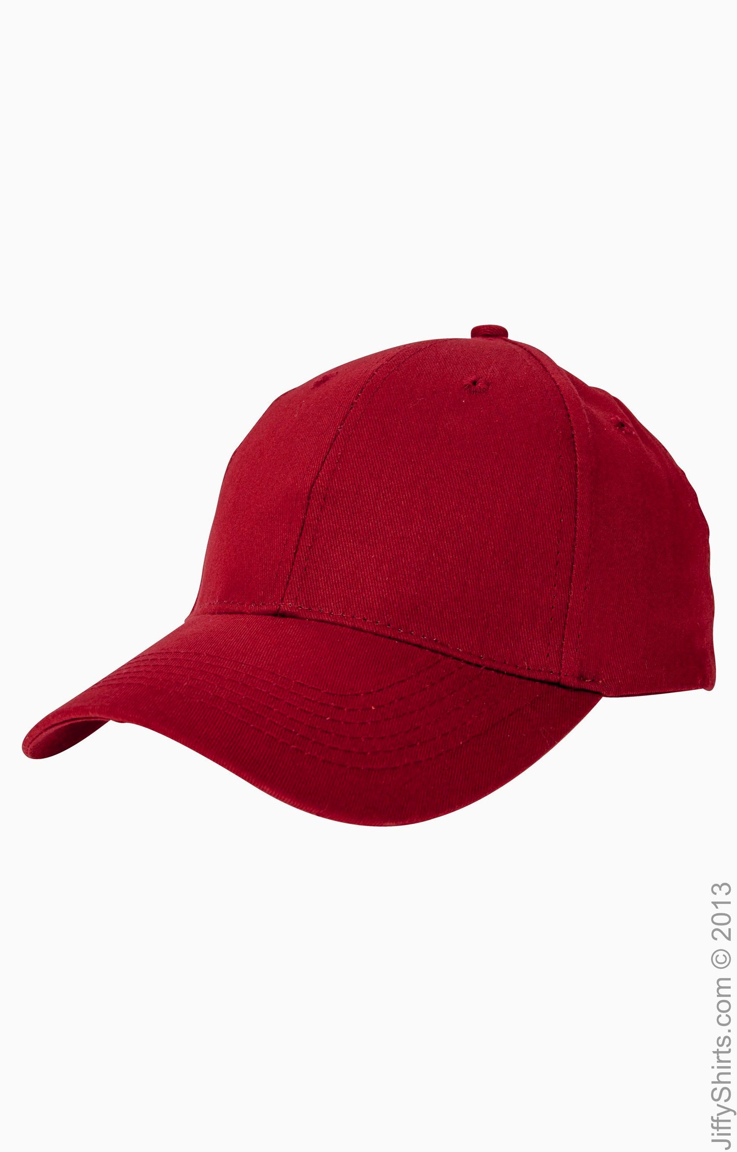 6-Panel Structured Twill Cap - Maroon