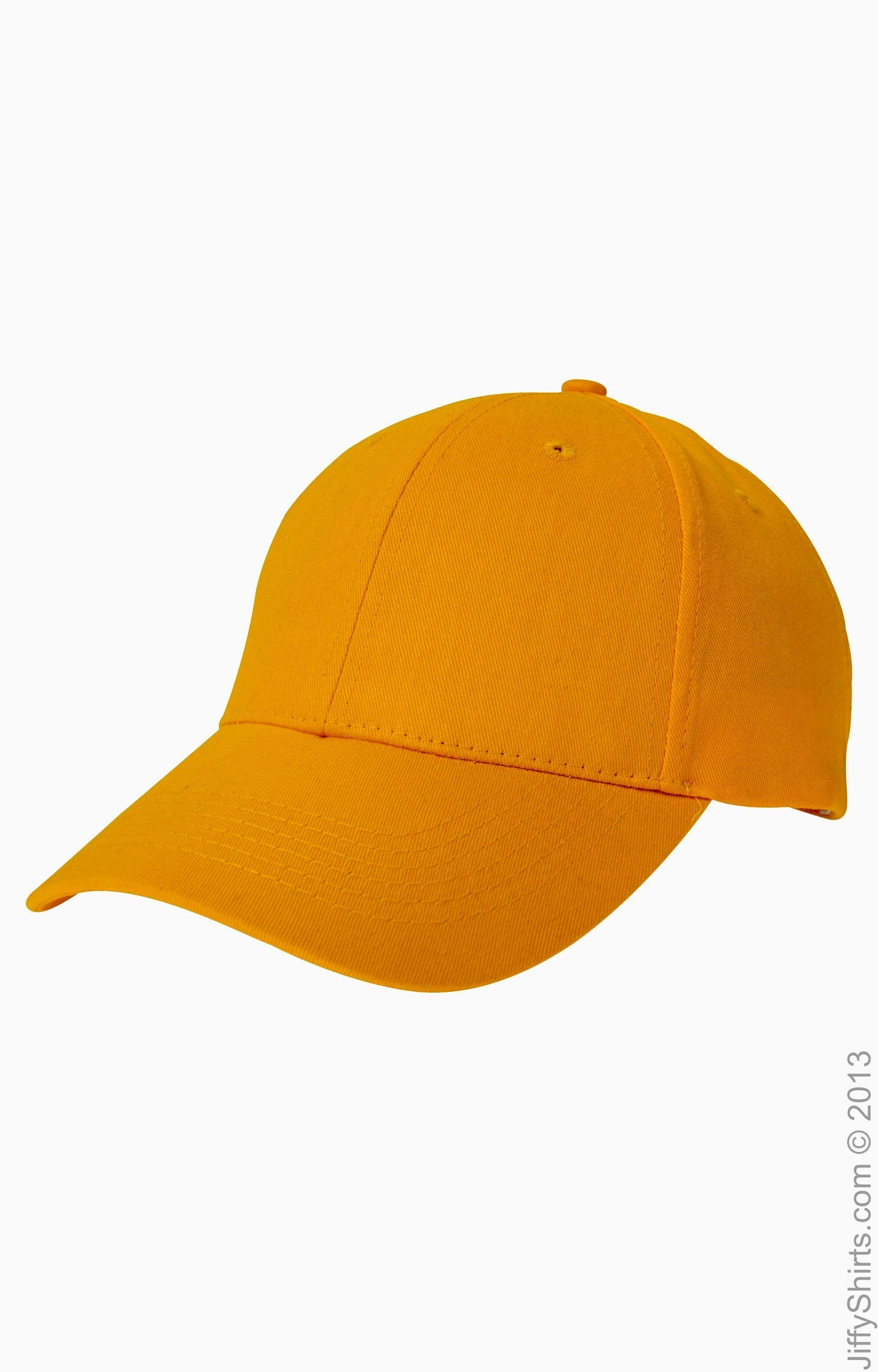 6-Panel Structured Twill Cap - Athletic Gold