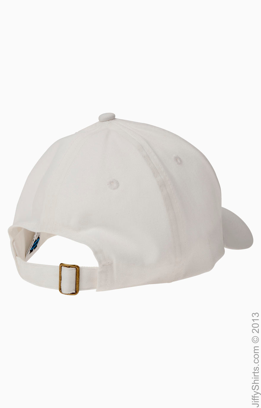 6-Panel Brushed Twill Structured Cap - White
