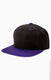 Yupoong 6089 - Unisex 6-Panel Structured Flat Visor Classic Snapback - Black / Purple