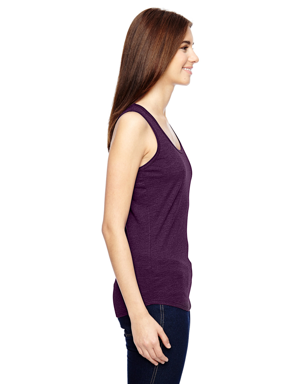 Women's Triblend Racerback Tank - Heather Aubergine
