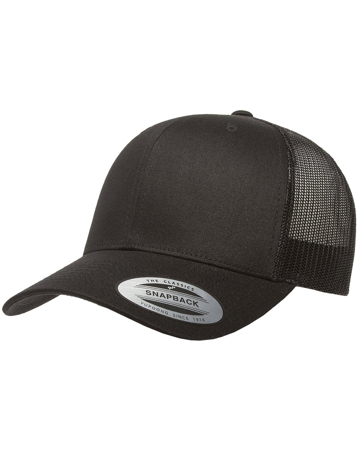 Unisex Retro Trucker Cap - Black