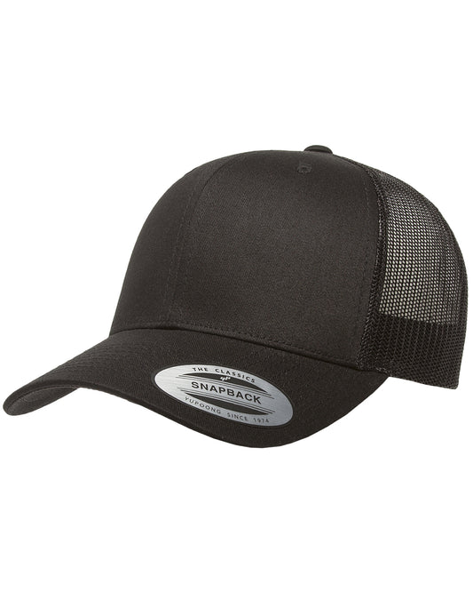 Unisex Retro Trucker Cap - Black