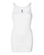 Bella + Canvas 8711 - Women's Sheer Mini Rib Thin Strap Tank - White