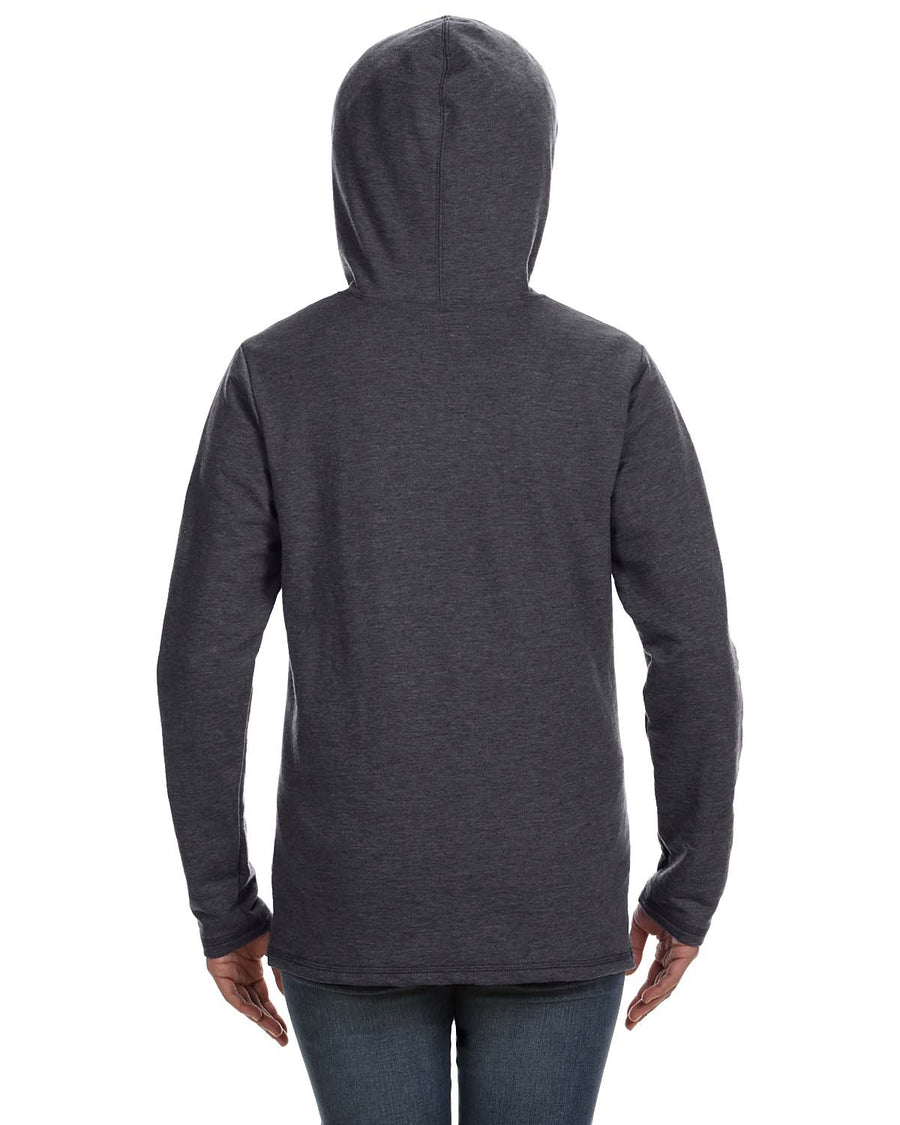 Women's Hooded French Terry - Heather Dark Gray