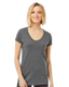 Tultex 0244TC - Women's Poly-Rich V-Neck - Heather Charcoal