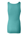 Women's Sheer Mini Rib Tank - Teal