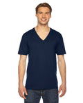 Unisex Fine Jersey Short-Sleeve V-Neck T-Shirt - Navy