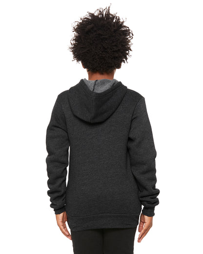 Youth Sponge Fleece Pullover Hoodie - Heather Dark Gray