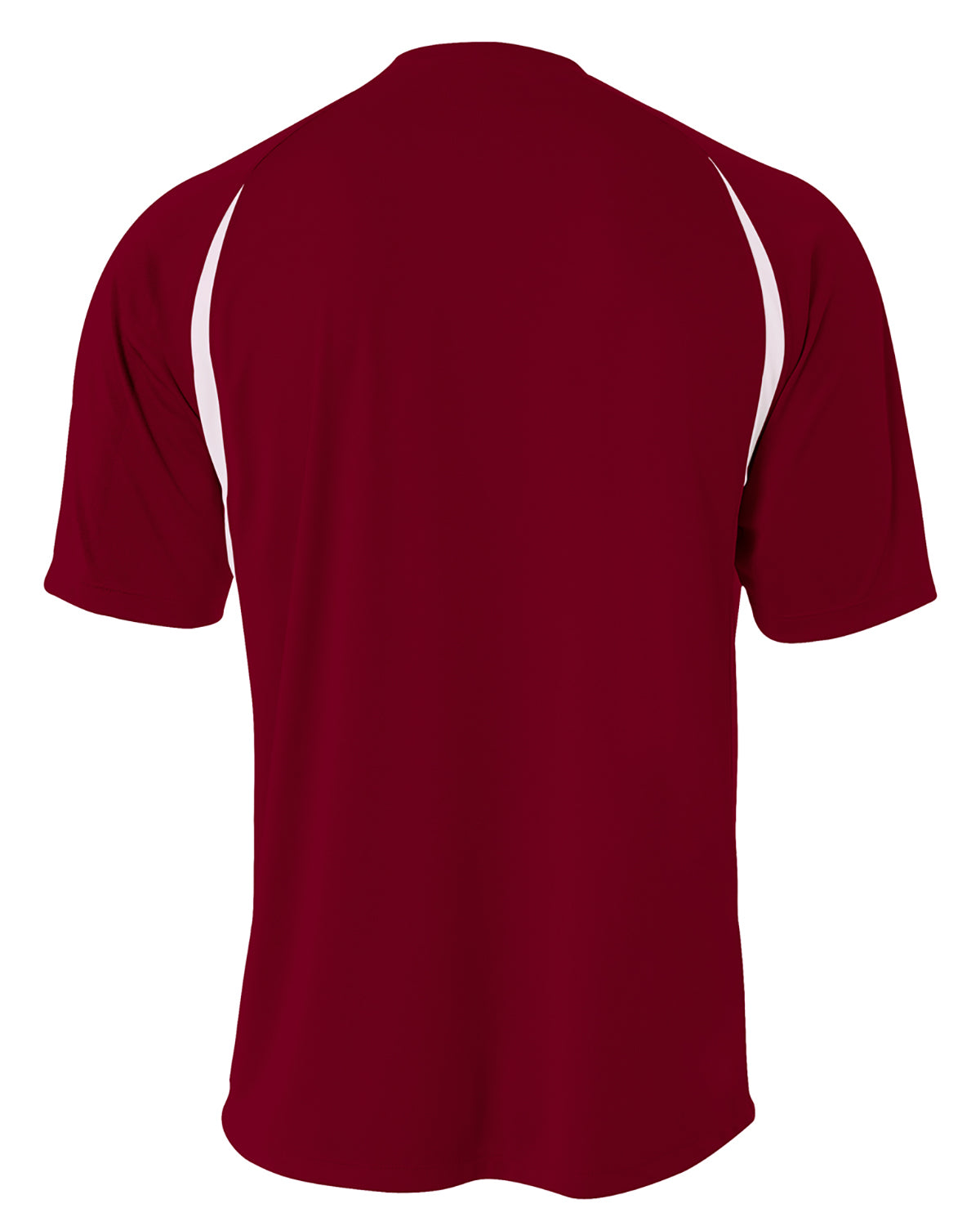 Men's Cooling Performance Color Blocked T-Shirt - Maroon / White