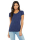 Bella + Canvas B8413 - Women's Triblend Short-Sleeve T-Shirt - Navy Triblend