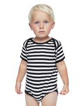 Infant Baby Rib Bodysuit - Black / White Str
