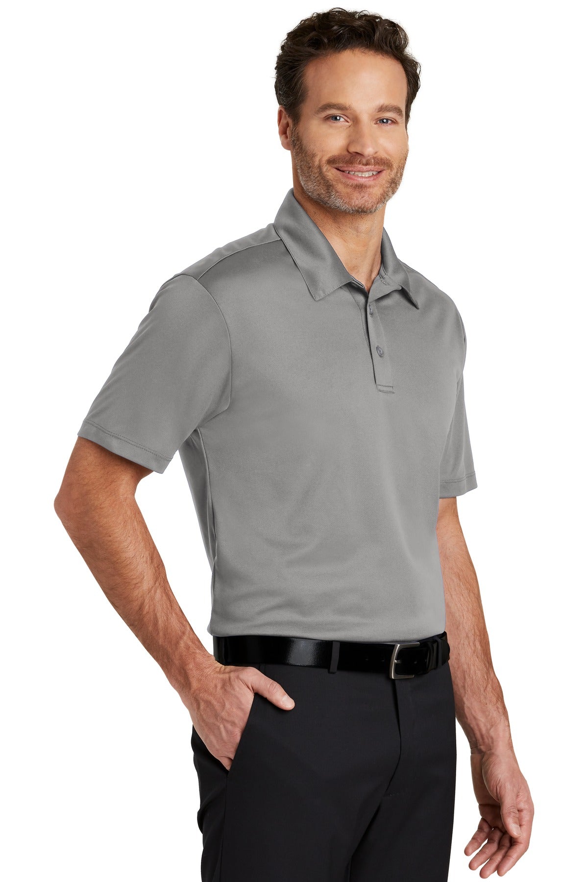 Unisex Silk Touch Performance Polo - Gusty Gray