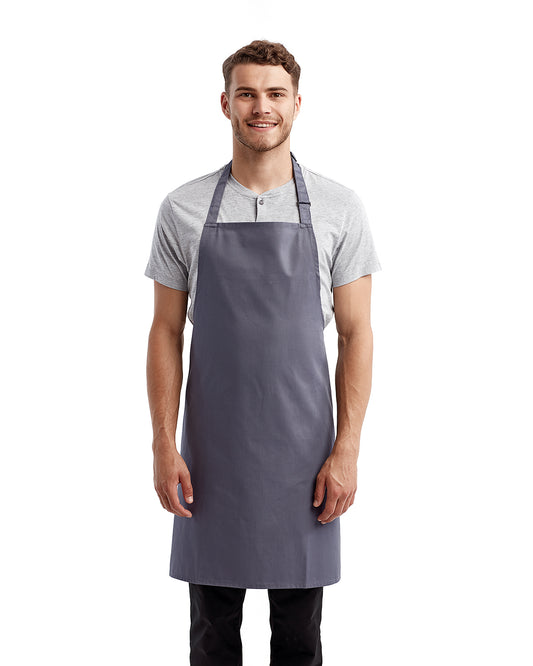 Unisex Recycled Bib Apron - Steel