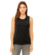 Bella + Canvas B8803 - Women's Flowy Scoop Muscle Tank - Heather Black