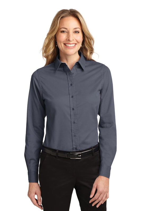 Women's Long Sleeve Easy Care Shirt - Steel Gray