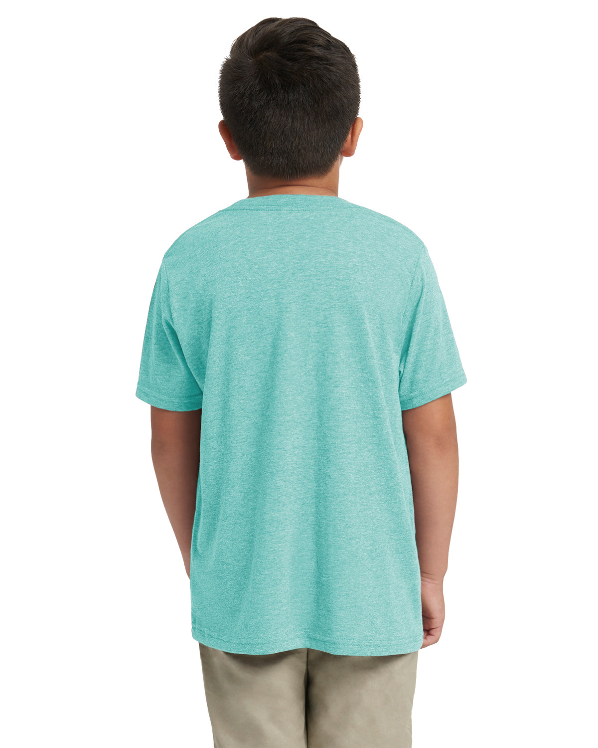 Youth Triblend Crew - Tahiti Blue