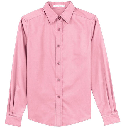 Women's Long Sleeve Easy Care Shirt - Light Pink