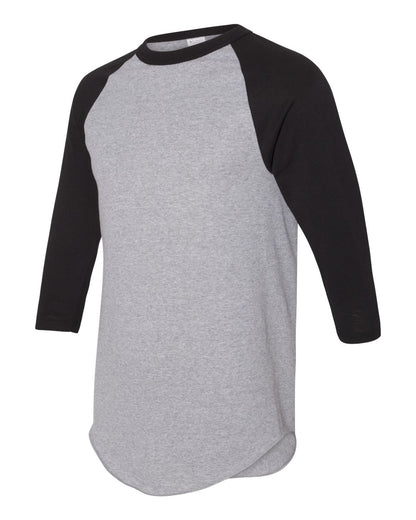 Unisex 3/4-Sleeve Baseball Jersey - Athletic Heather / Black