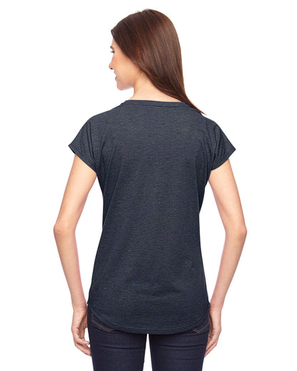 Women's Triblend V-Neck T-Shirt - Heather Navy