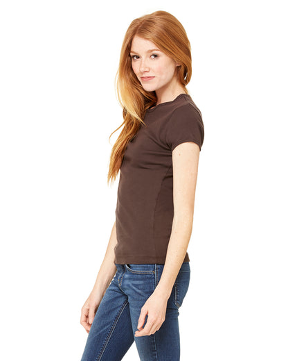 Women's Baby Rib Short-Sleeve T-Shirt - Brown