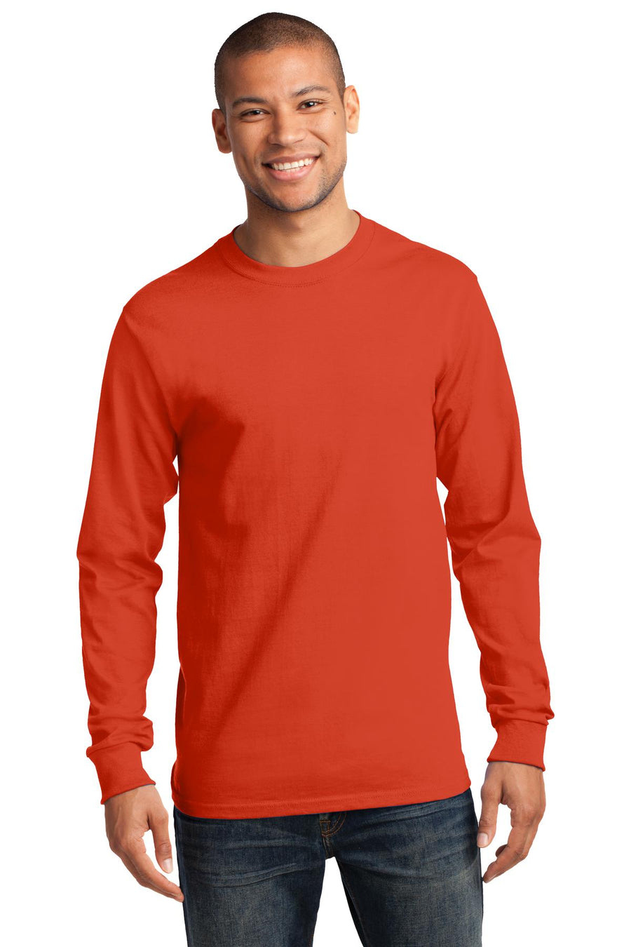 Unisex Long Sleeve Essential Tee - Orange