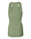 Women's Sheer Mini Rib Racerback Tank - Moss Green