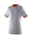 Augusta Sportswear 710 - 50/50 Ringer T-Shirt - Athletic Heather / Orange