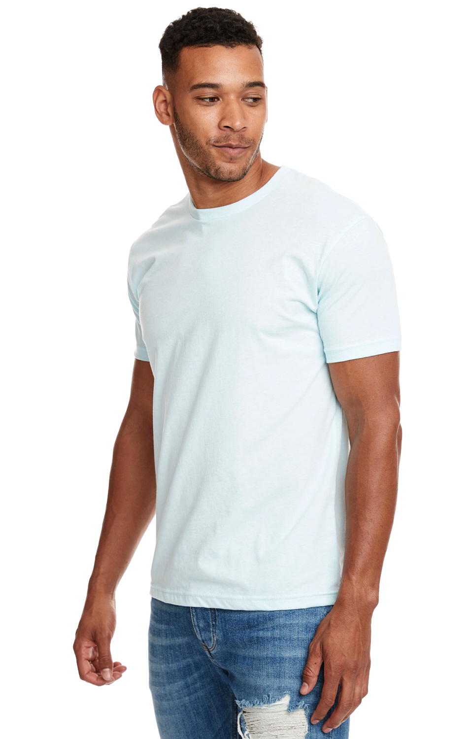Unisex CVC Crewneck T-Shirt - Ice Blue