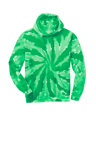 Unisex Tie-Dye Pullover Hoodie - Kelly