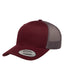Yupoong 6606 - Unisex Retro Trucker Cap - Maroon / Gray
