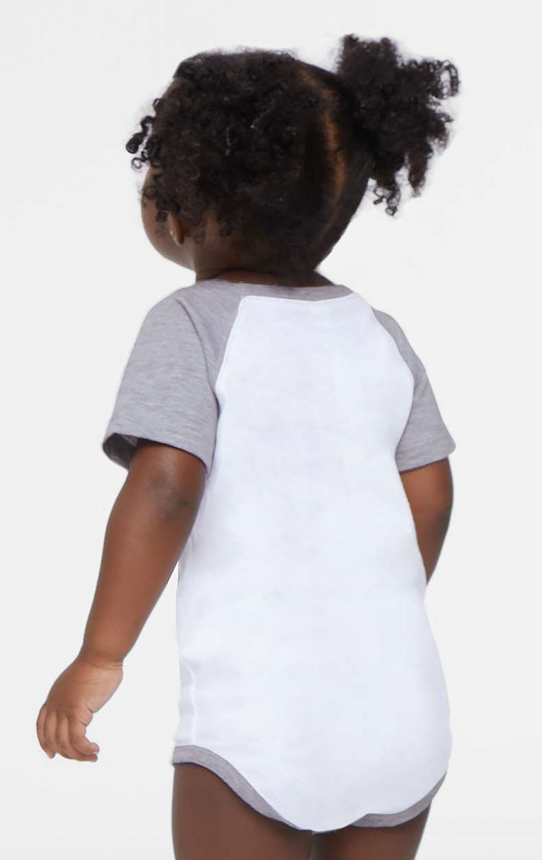 Infant Baseball Bodysuit - White / Vintage Heather