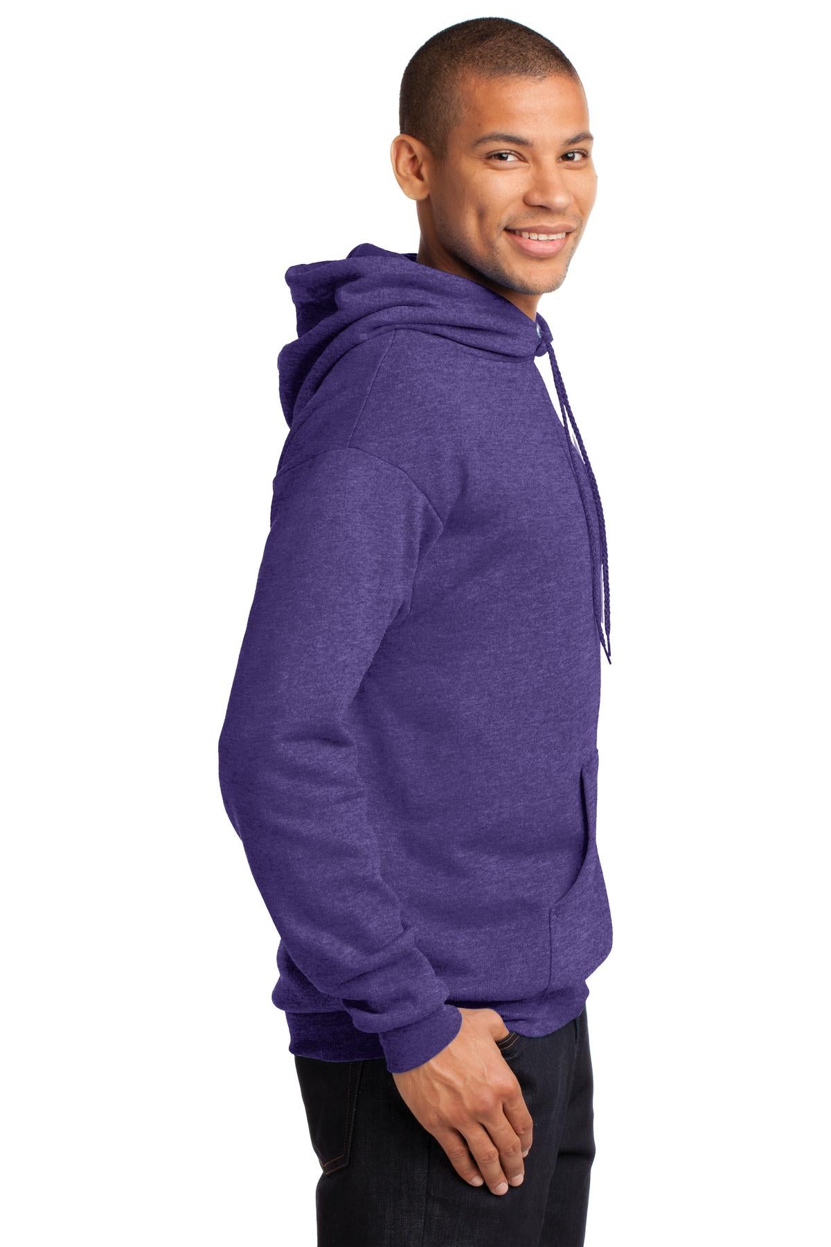 Unisex Core Fleece Pullover Hoodie - Heather Purple