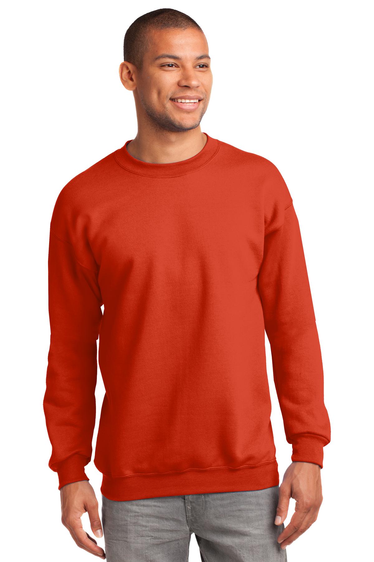 Unisex Essential Fleece Crewneck Sweatshirt - Orange