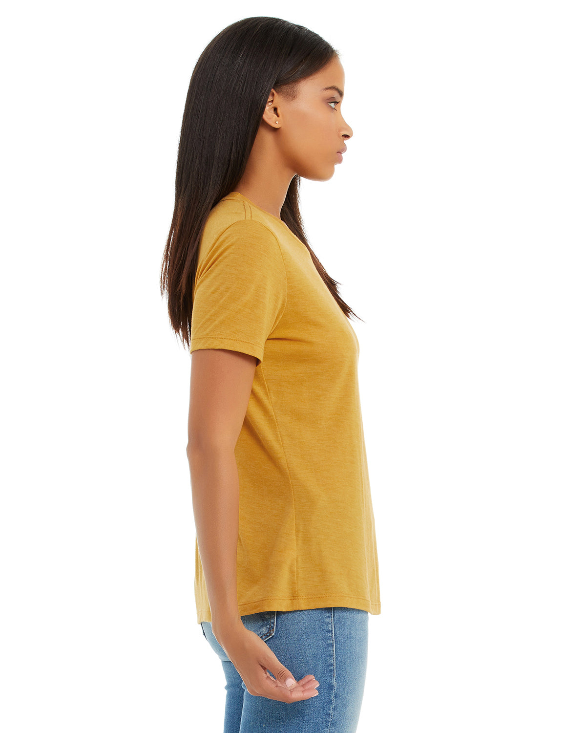 Women's Triblend Relaxed Jersey Short-Sleeve T-Shirt - Mustard Triblend