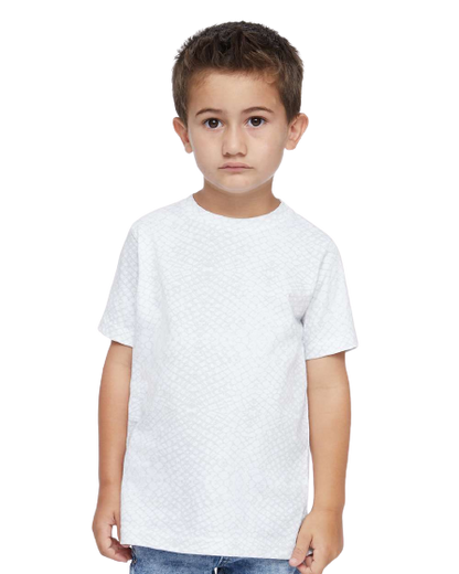 Toddler Fine Jersey T-Shirt - White Reptile