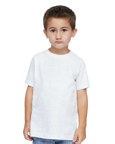 Toddler Fine Jersey T-Shirt - White Reptile
