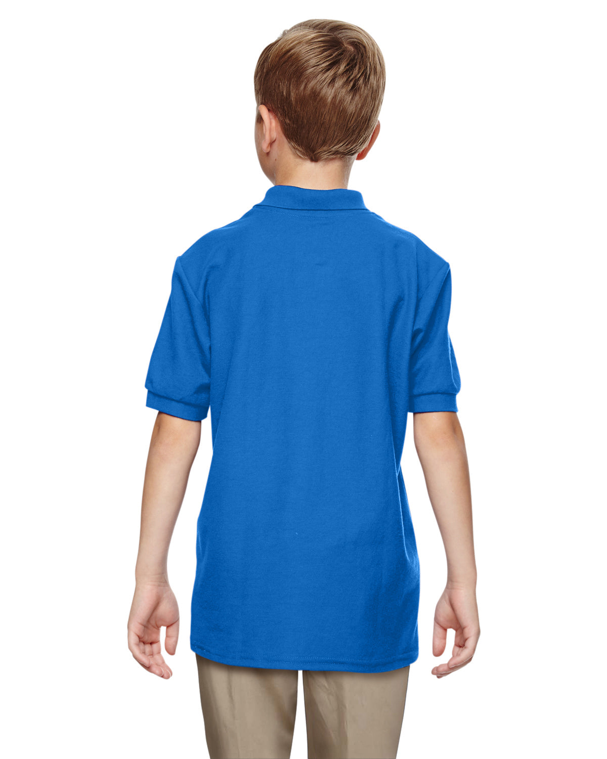 Youth Double Piqué Polo - Royal