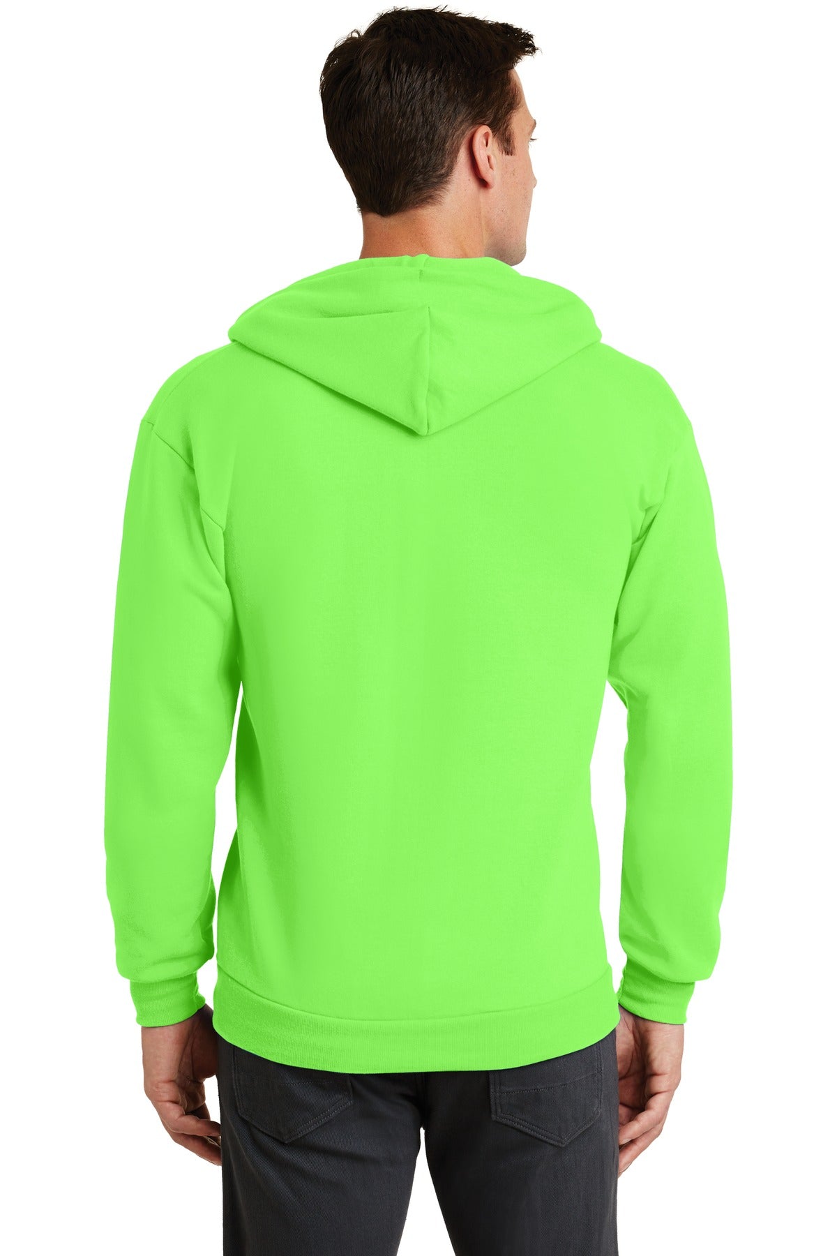Unisex Core Fleece Full-Zip Hoodie - Neon Green